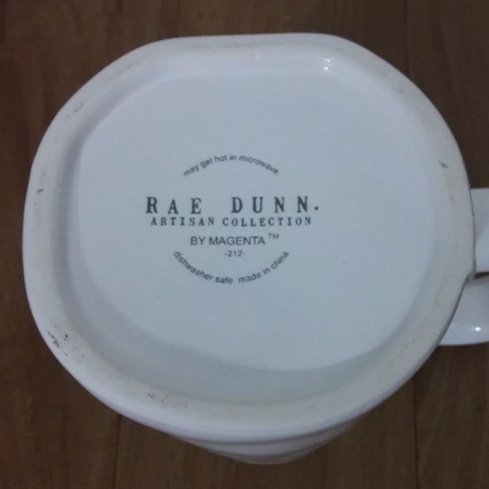 Rae Dunn "HOT MESS" Coffee Tea Mug Eggshell Black - Picture 4 of 5